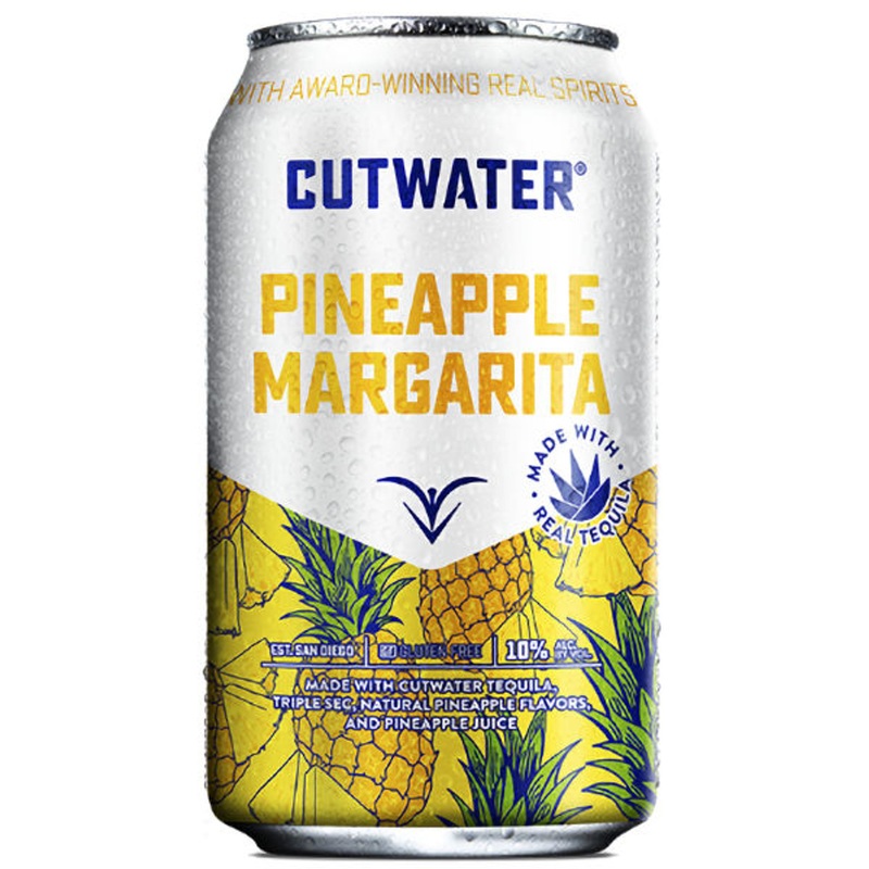 Cutwater Spirits Pineapple Tequila Margarita Ready-To-Drink 4-Pack 12oz Cans