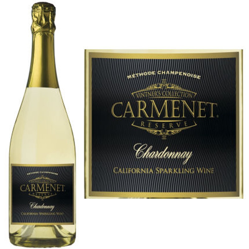 12 Bottle Case Carmenet California Sparkling Chardonnay NV Rated 93 GOLD MEDAL w/ Shipping Included