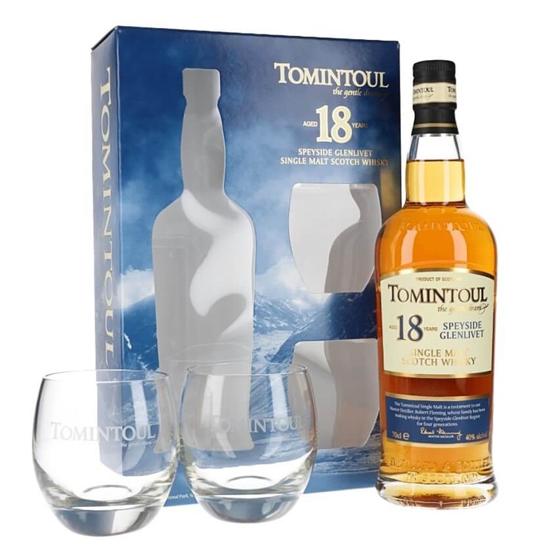 Tomintoul 18 Year Old – Glass Set 70cl