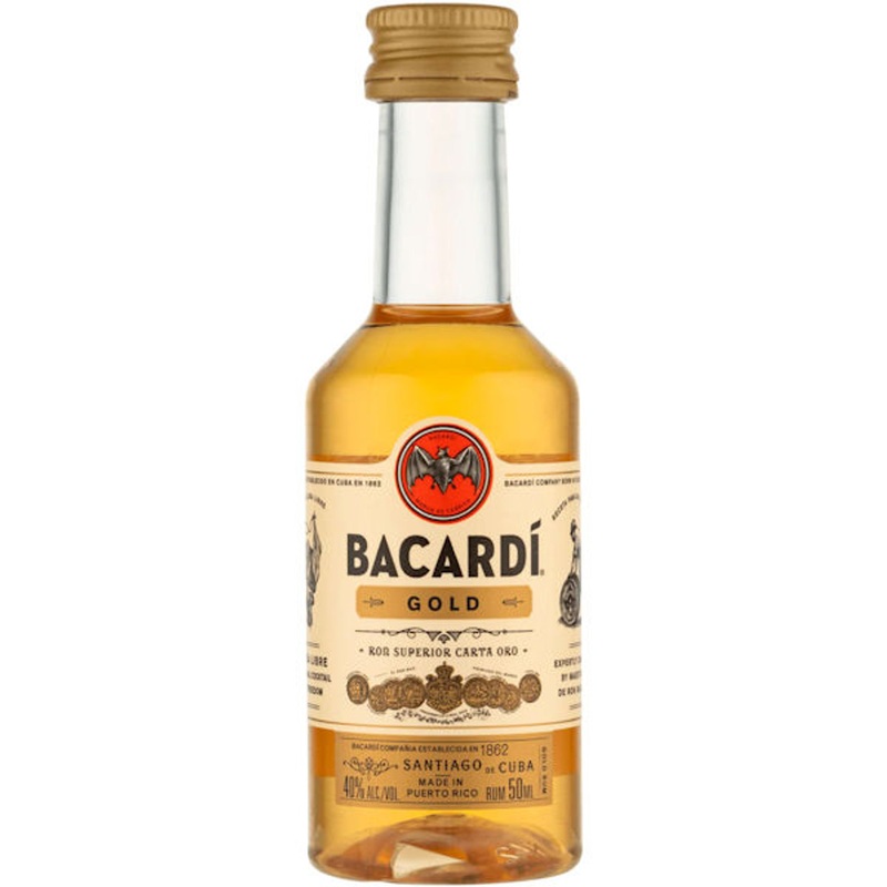 50ml Mini Bacardi Gold Puerto Rico Rum
