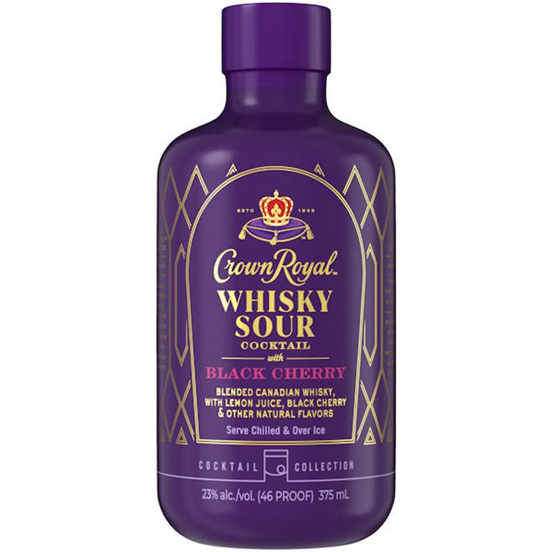 Crown Royal Whisky Sour Black Cherry Ready To Drink Cocktail 375ml