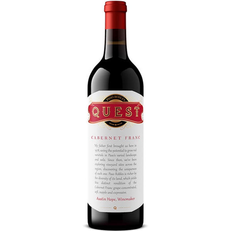 6 Bottle Case Quest by Austin Hope Paso Robles Cabernet Franc 2023 w/ Shipping Included