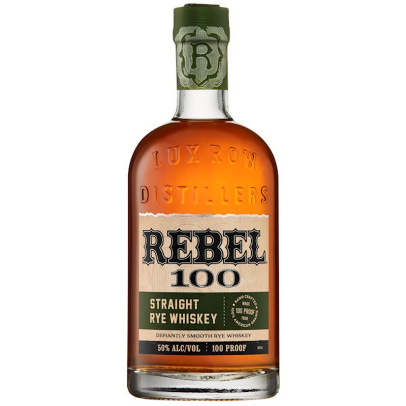 Rebel 100 Straight Rye Whiskey 750ml