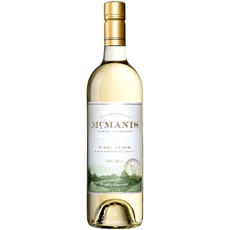 6 bottle Case McManis Family River Junction Pinot Grigio 2022 w/ Shipping Included