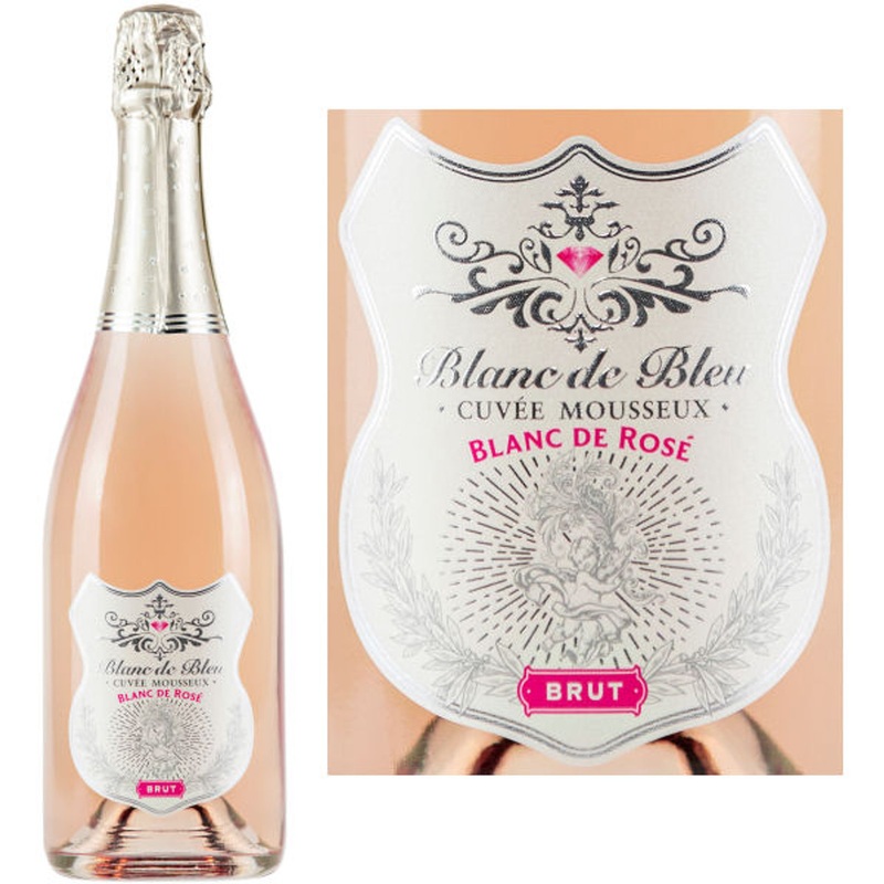 12 Bottle Case Blanc de Bleu Blanc de Rose Brut Sparkling NV 750ml w/ Shipping Included