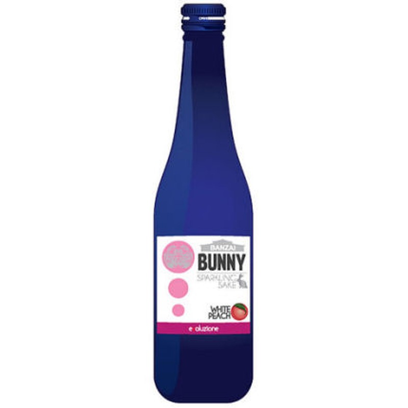 Banzai Bunny White Peach Sparkling Junmai Sake 300ml