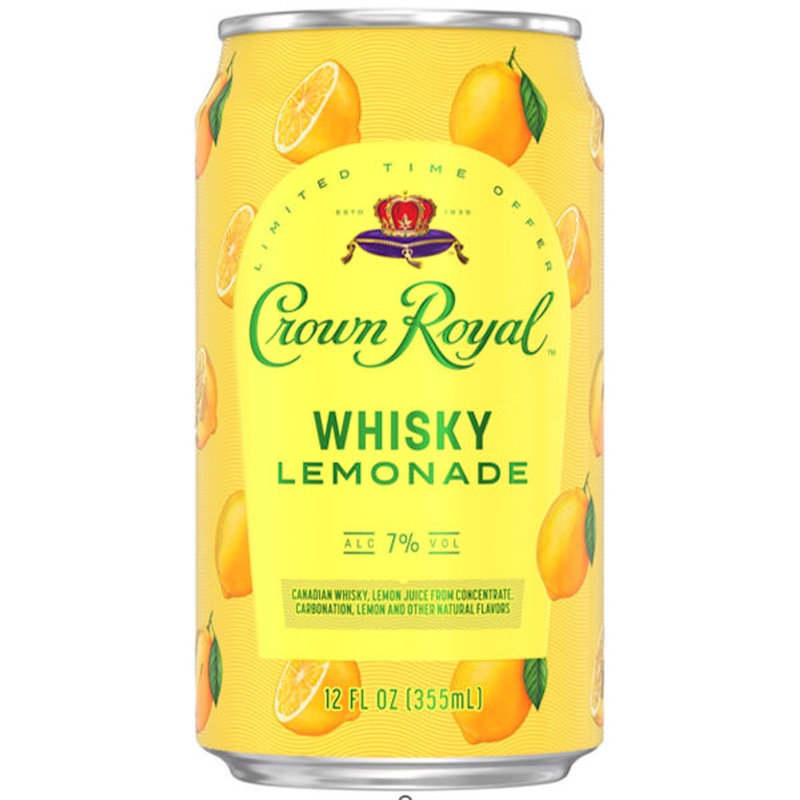 Crown Royal Whisky Lemonade Ready To Drink Cocktail 4-Pack 12oz Cans