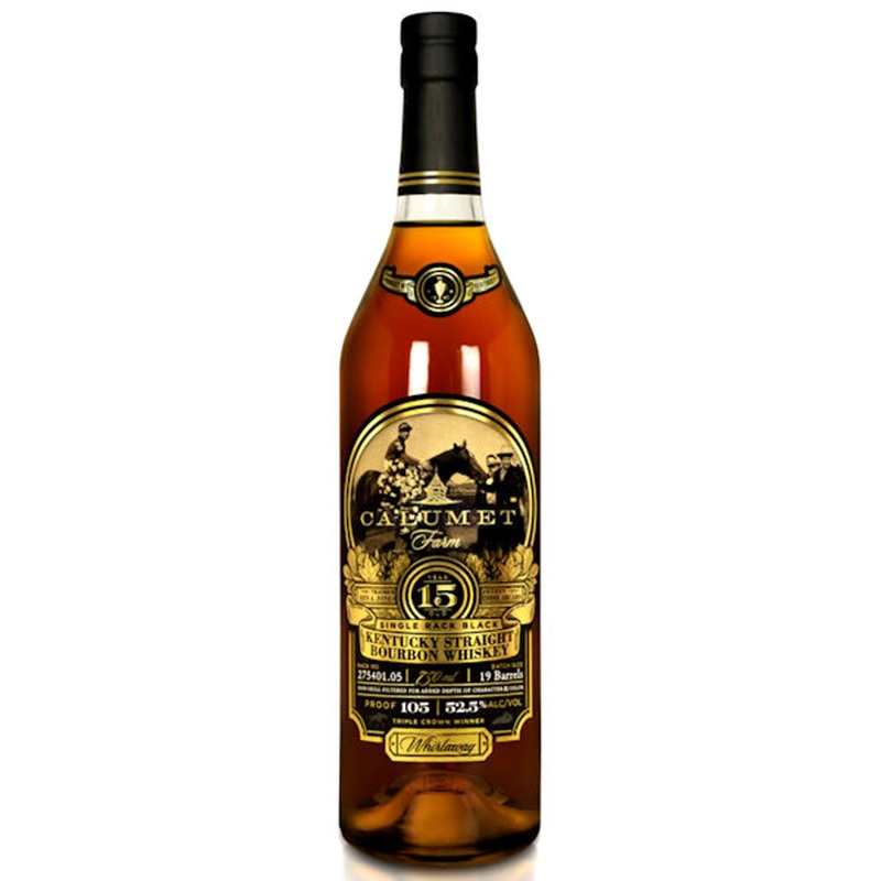 Calumet Farm Single Rack Black 15 Year Old Kentucky Straight Bourbon Whiskey 750ml