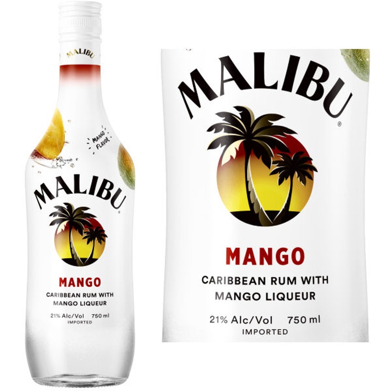Malibu Mango Flavored Rum 750ml