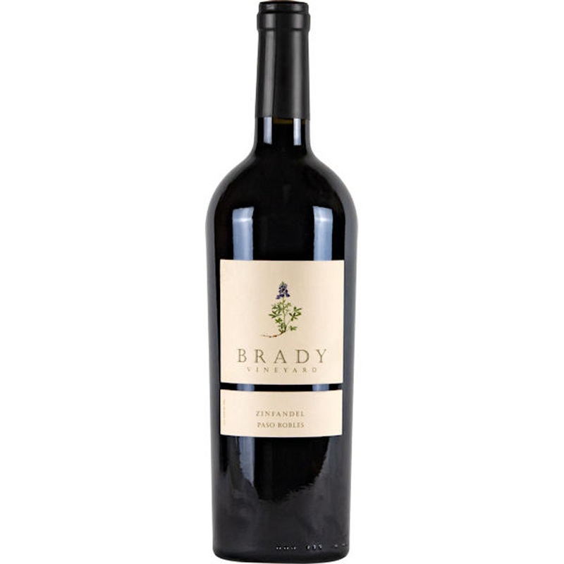 12 Bottle Case Brady Vineyard Paso Robles Zinfandel 2022 w/ Shipping Included