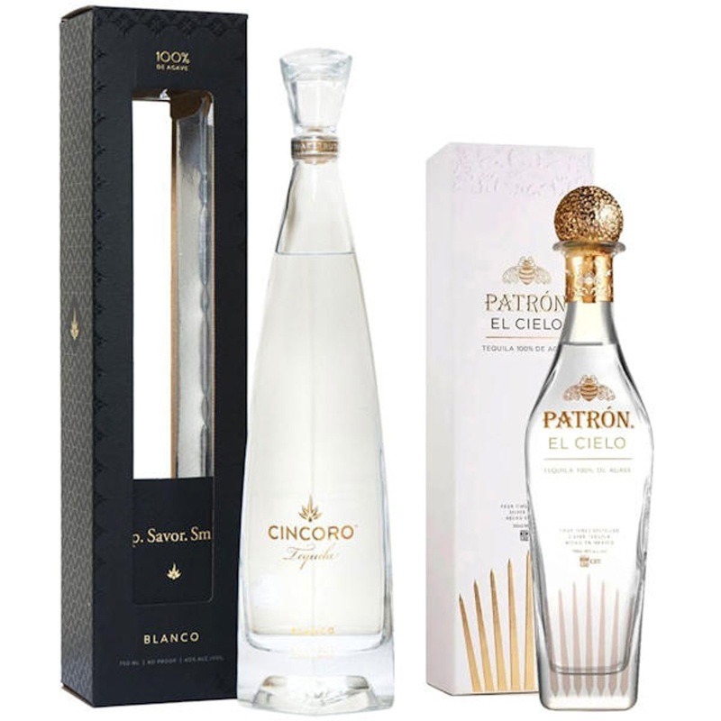 Patron El Cielo Tequila 750ml + Cincoro Blanco Tequila 750ml Bundle