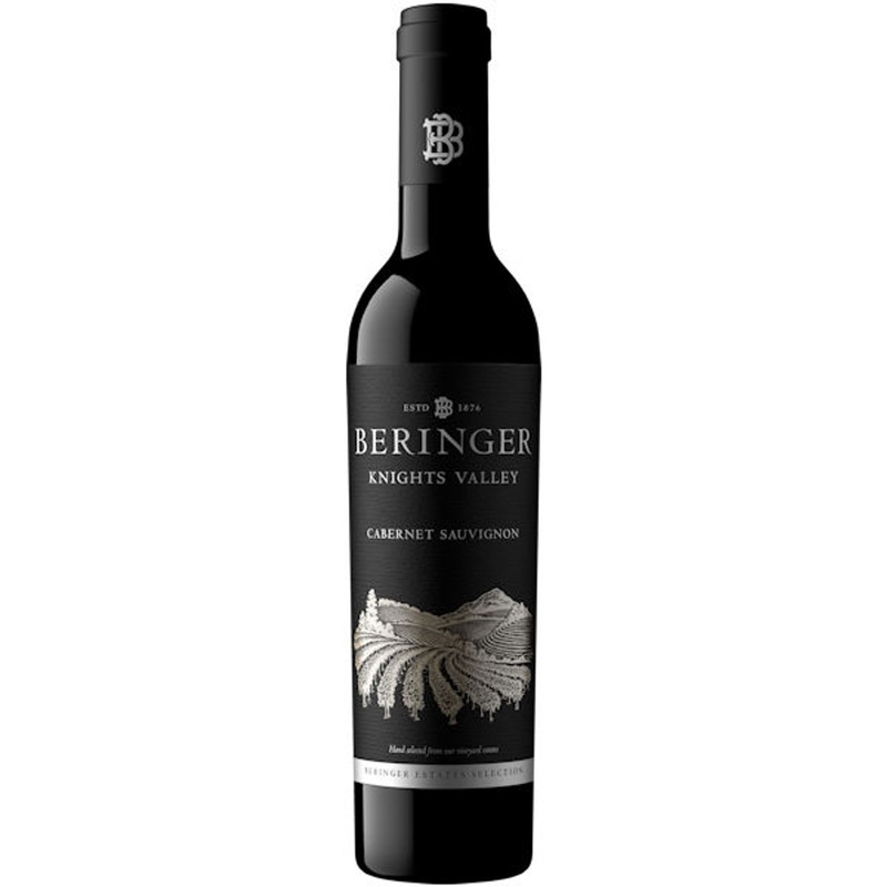 12 Bottle Case Beringer Knights Valley Cabernet 2017 Rated 91JS 375ml Half Bottle w/ Shipping Included