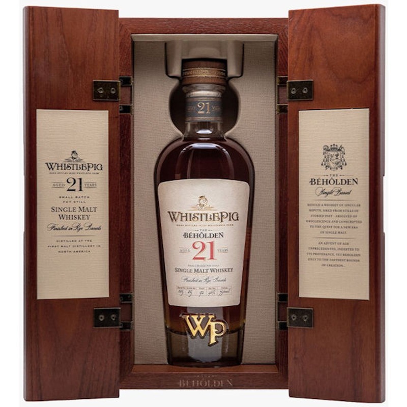 WhistlePig The Beholden 21 Year Old Single Malt Whiskey 750ml