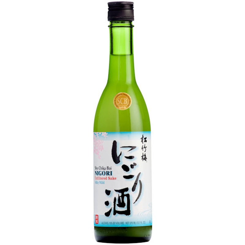 Sho Chiku Bai Junmai Nigori Sake 375ml Half Bottle US (Unfiltered Sake)