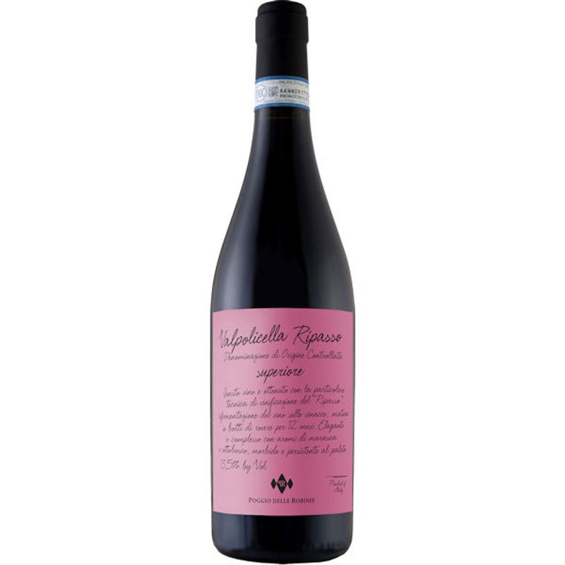 6 Bottle Case Poggio Della Robinie Valpolicella Ripasso DOC Superiore 2021 w/ Shipping Included