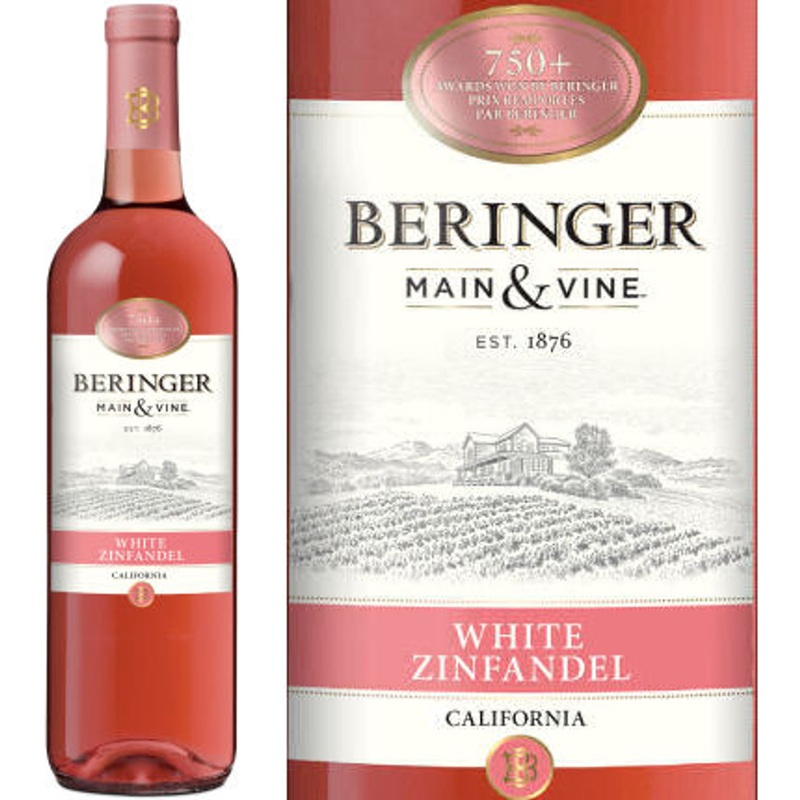 12 Bottle Case Beringer Main & Vine American White Zinfandel NV w/ Shipping Included