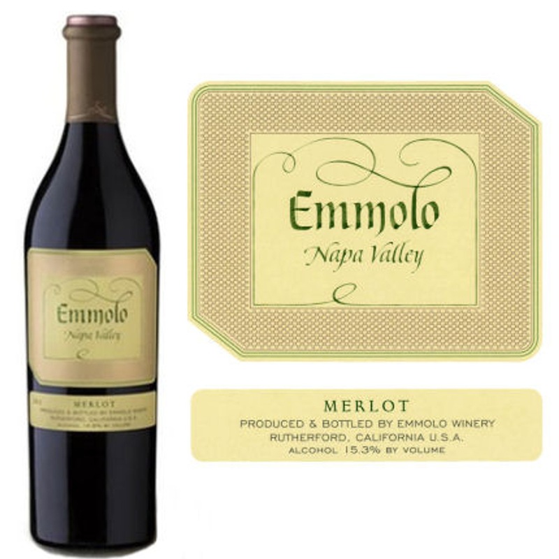 6 Bottle Case Emmolo Napa Valley Merlot 2022 w/ Shipping Included