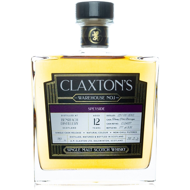 Claxton’s Spirits Benriach 1st Fill Tawny 12 year Single Malt Whiskey