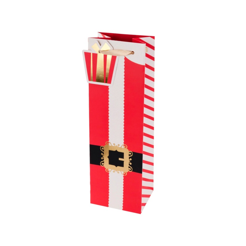 Santa Belt Single-Bottle Wine Bag