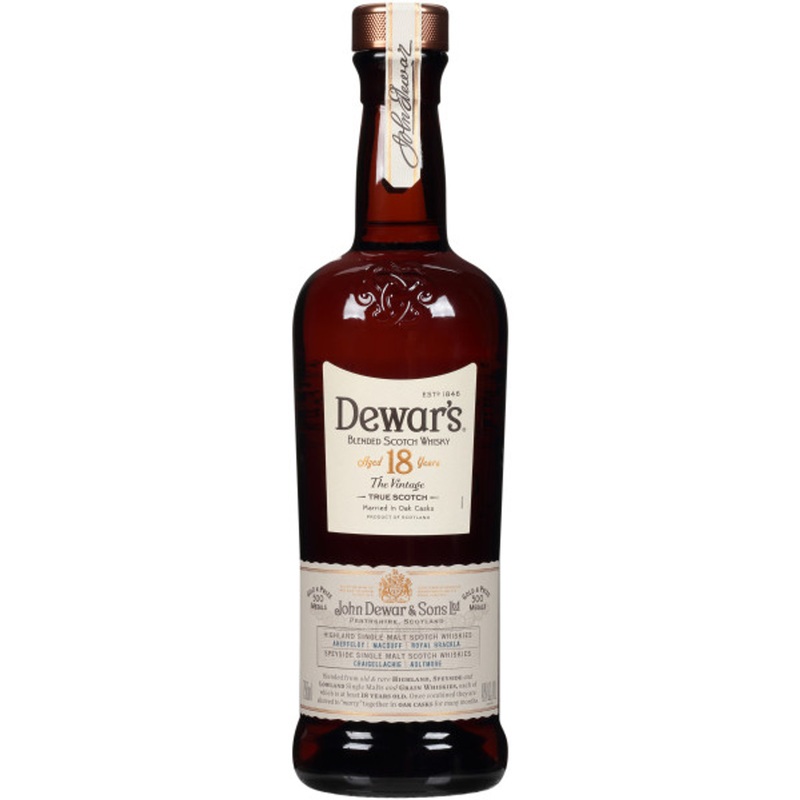 Dewar’s 18 Year Old Blended Scotch Whisky 750ml
