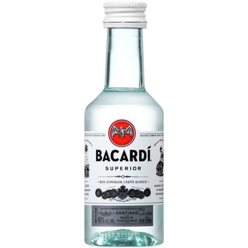 50ml Mini Bacardi Superior Rum Puerto Rico