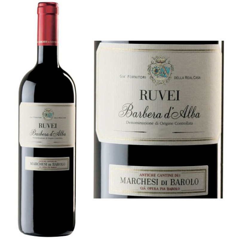 6 Bottle Case Marchesi di Barolo Barbera d’Alba Ruvei DOC 2022 w/ Shipping Included