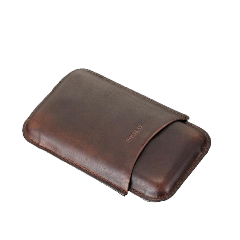Siglo Vintage Cigar Case Brown