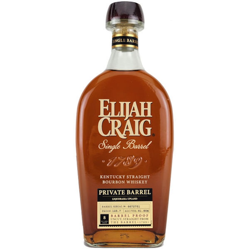 Elijah Craig Private Barrel 8 Year Old Single Barrel Kentucky Straight Bourbon Whiskey 750ml