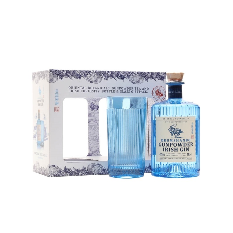 Drumshanbo Gunpowder Irish Gin – Gift Pack (1 Glass) (case of 6)