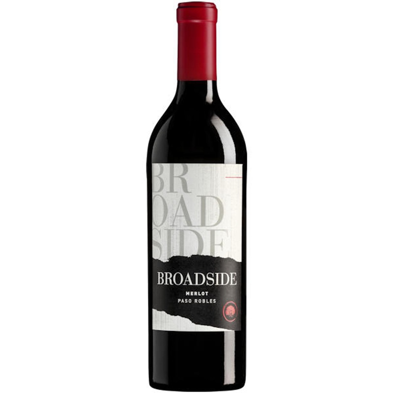 12 Bottle Case Broadside Margarita Vineyard Paso Robles Merlot 2021 w/ Shipping Included