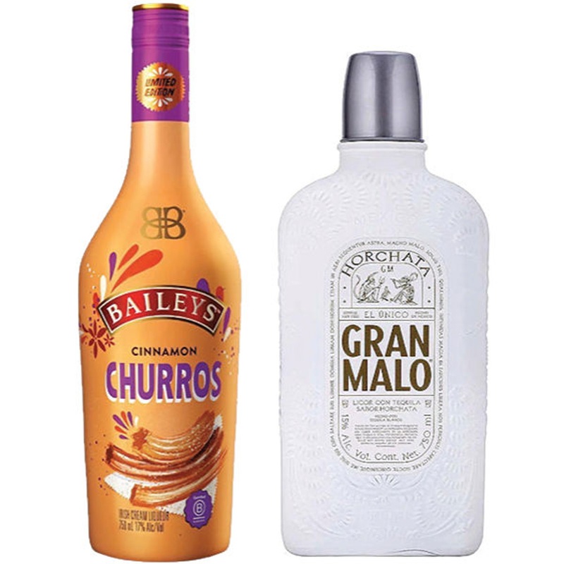 Sweet Cinnamon Delight 2-Bottle Bundle – Baileys Churros & Gran Malo Horchata Tequila Cream