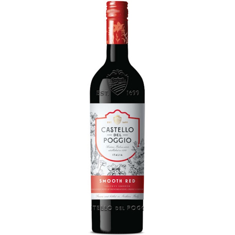 12 Bottle Case Castello del Poggio Red IGT NV w/ Shipping Included