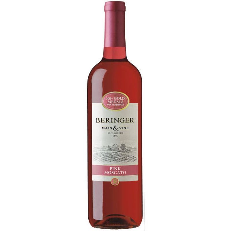 12 Bottle Case Beringer Main & Vine California Pink Moscato NV w/ Shipping Included