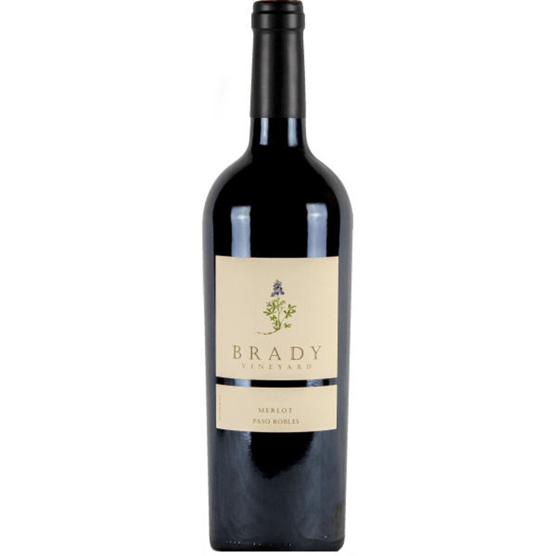 12 Bottle Case Brady Vineyard Paso Robles Merlot 2020 Rated 91WE w/ Shipping Included