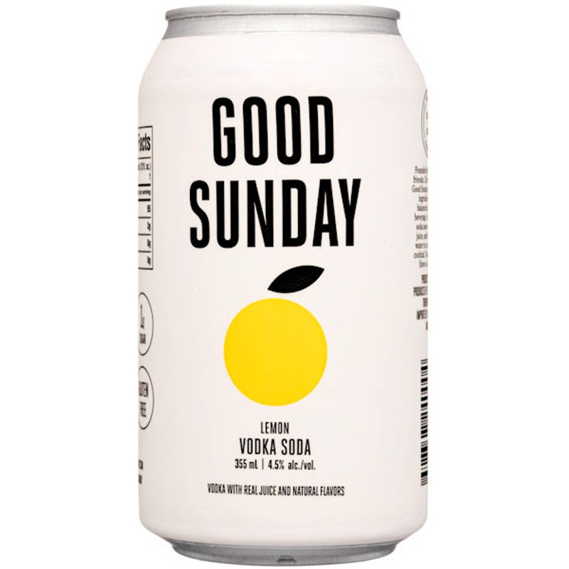 Good Sunday Lemon Vodka Soda Ready To Drink Cocktail 12oz 6-Pack