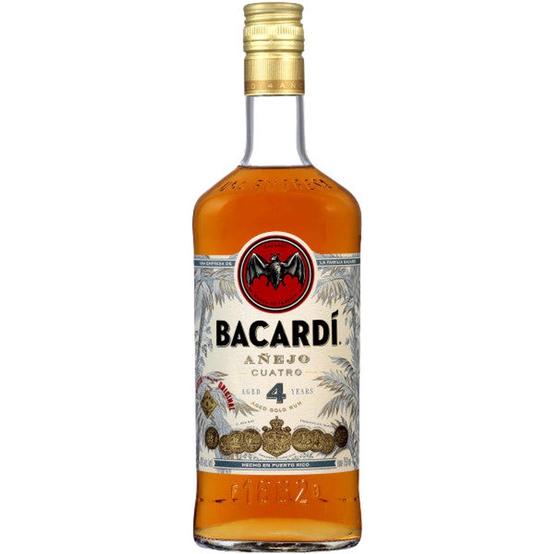 Bacardi Cuatro 4 Year Old Anejo Rum 750ml