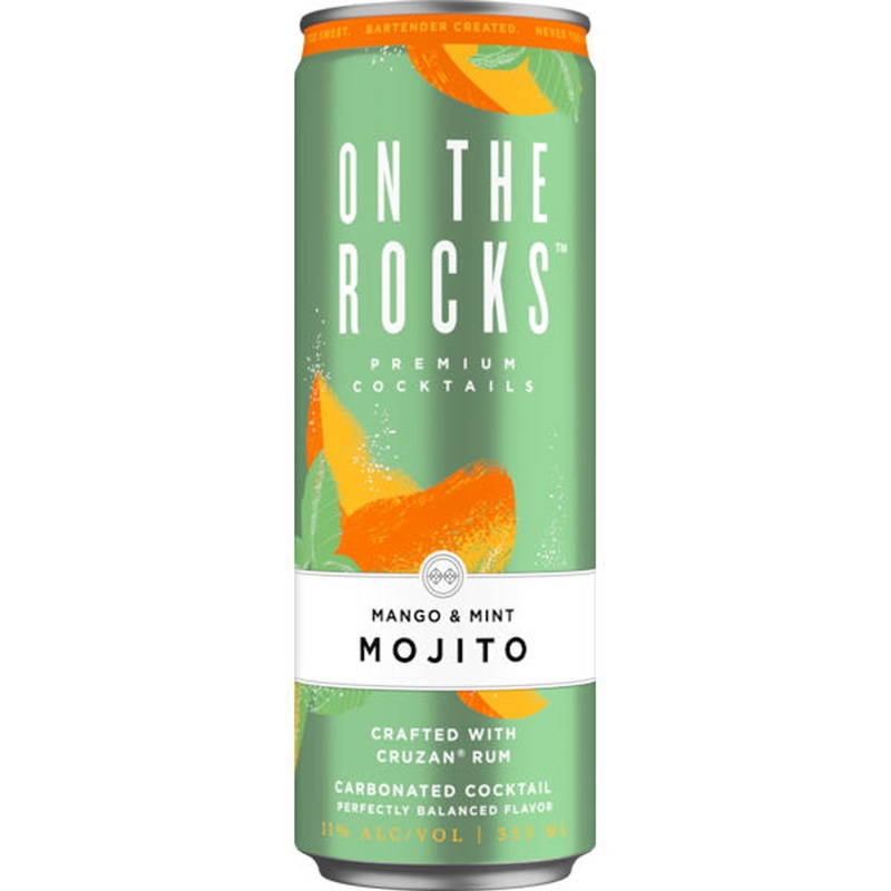 On The Rocks Mango & Mint Mojito Ready-To-Drink Cocktail 355ml 4-Pack